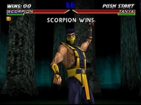 une photo d'Ã©cran de Mortal Kombat 4 sur Nintendo 64